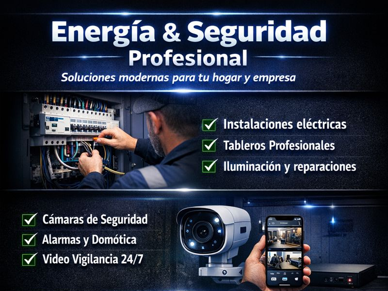 Visual de energía y seguridad profesional