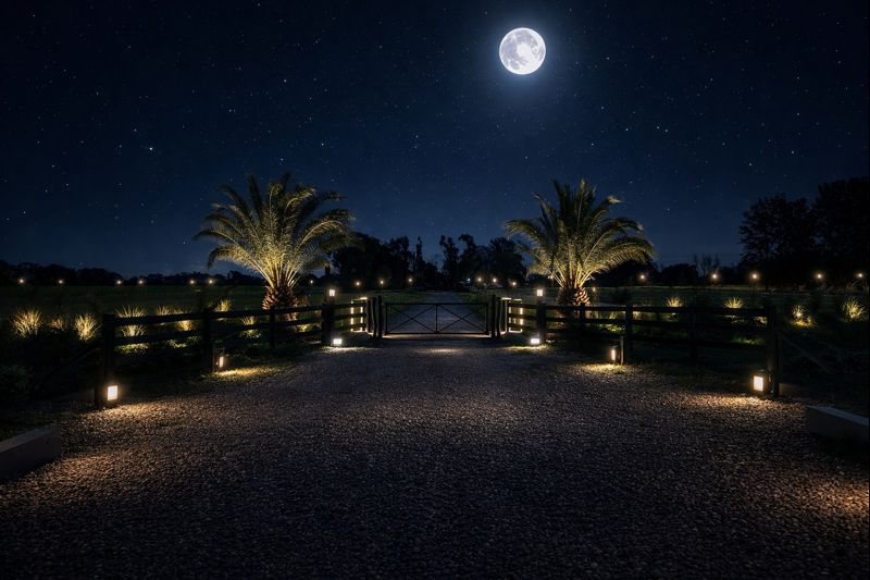 Escena nocturna con iluminación elegante